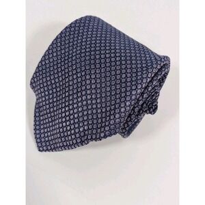 Calvin Klein‎ Designer 100% Silk Tie Blue Geometric Design 3"X60"